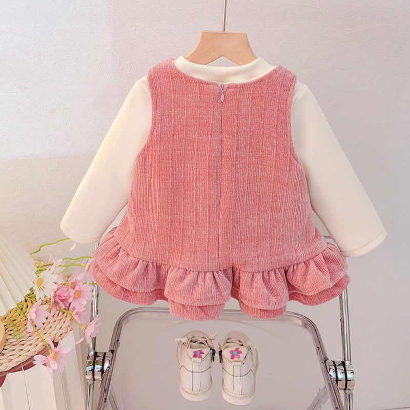 ベビーガール用ダブルリボンフリーストップ＆Dress - image 3