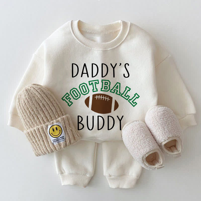 DADDY'S FOOTBALL BUDDYホワイトスウェットシャツ 2点セット - 白 - 2～3歳 - image 1