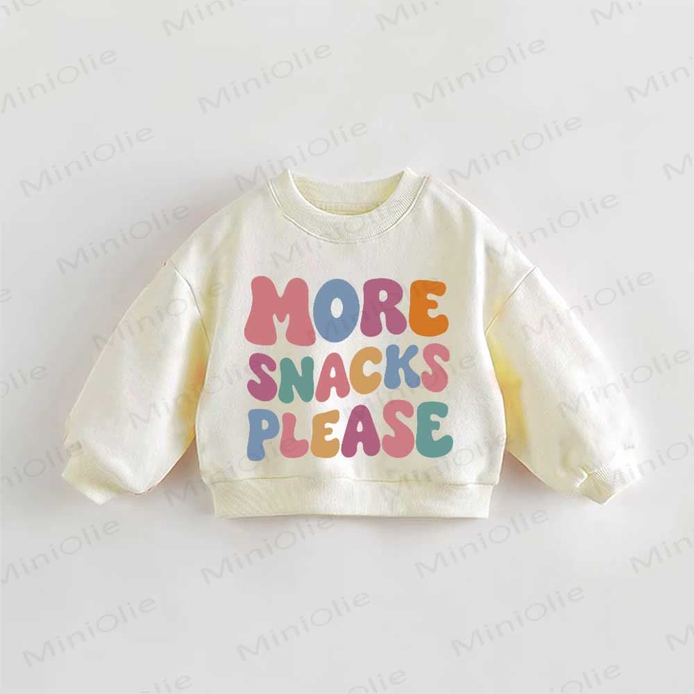 MORE SNACKS PLEASE幼児用クリームスウェットシャツ - クリーム - 3～5歳 - image 1