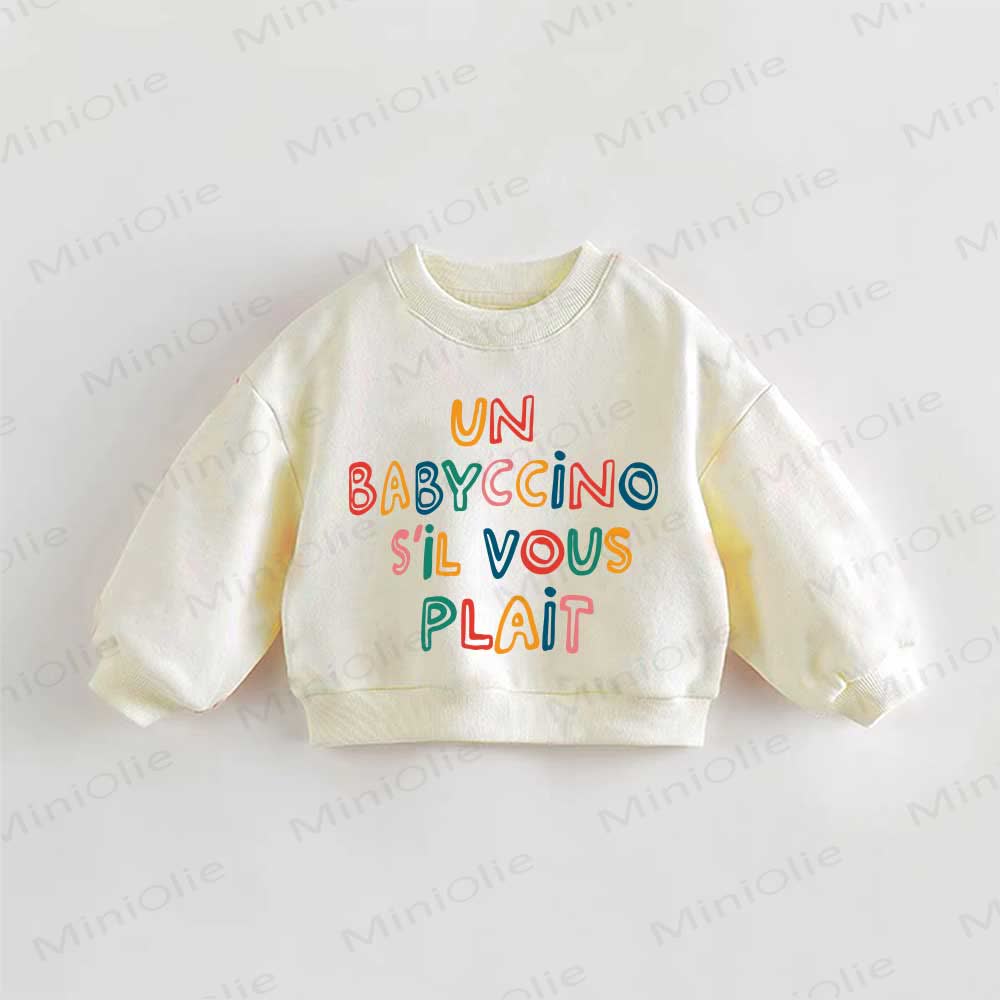 UN BABYCCINO S'IL VOUS PLAIT幼児 クリーム スウェットシャツ - クリーム - 3～5歳 - image 1