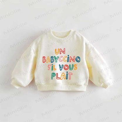 UN BABYCCINO S'IL VOUS PLAIT幼児 クリーム スウェットシャツ - クリーム - 3～5歳 - image 1