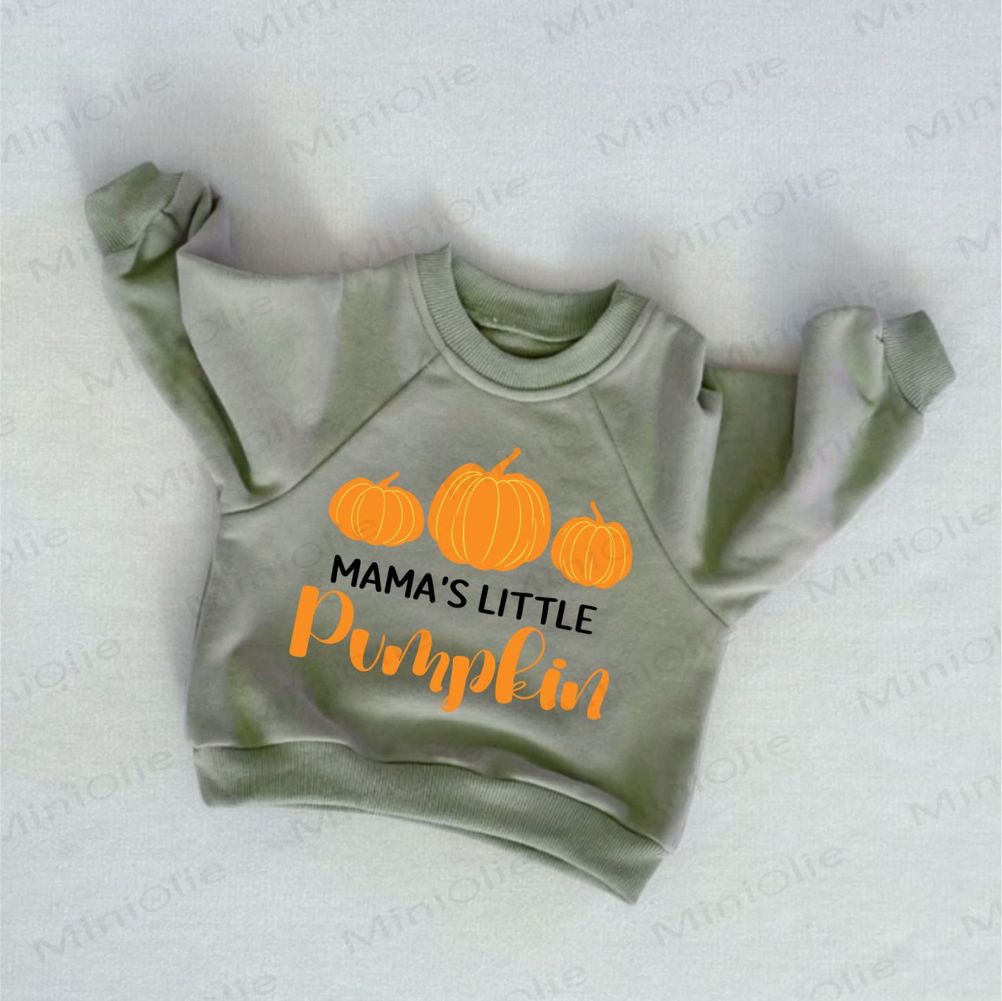 MAMA'S LITTLE PUMPKIN幼児用 グレーグリーン スウェットシャツ - グレーグリーン - 3～5歳 - image 1