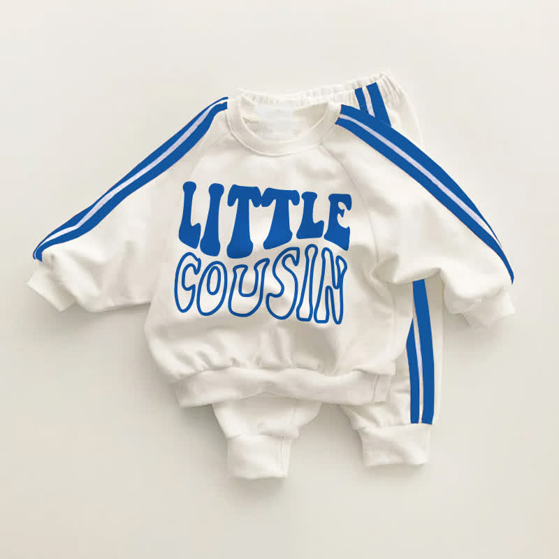 LITTLE COUSINベビーブルーストライプ 2点セット - ホワイト＆ブルー - 3～5歳 - image 1