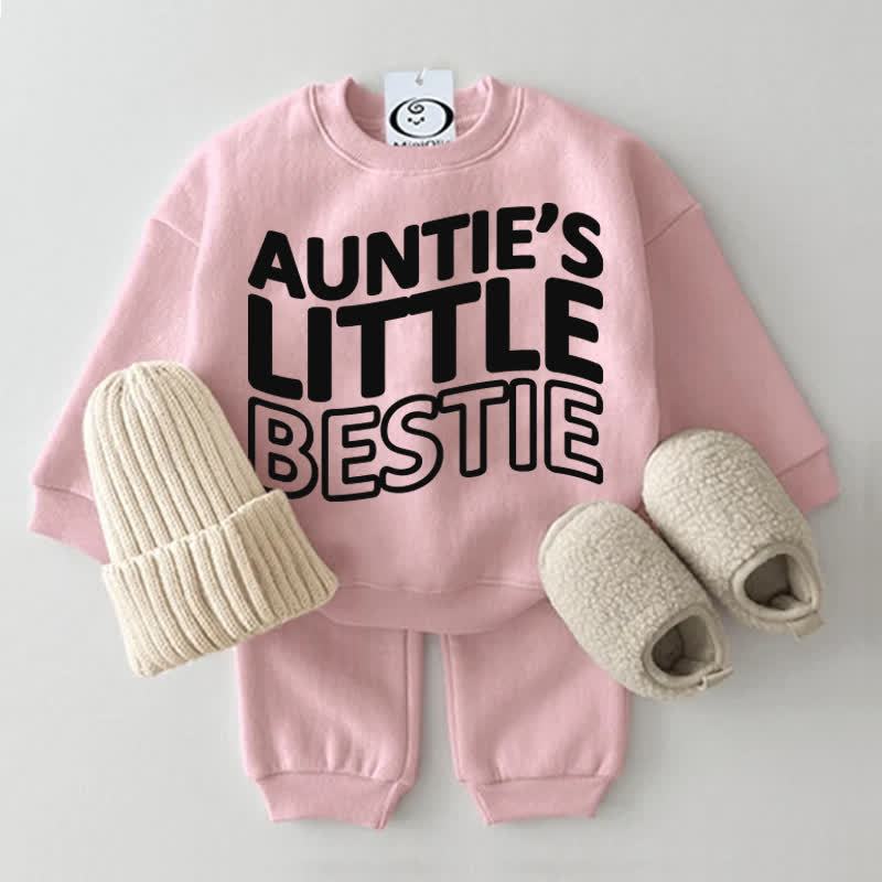 AUNTIE'S LITTLE BESTIEスウェットシャツ2点セット - ピンク - 2～3歳 - image 3
