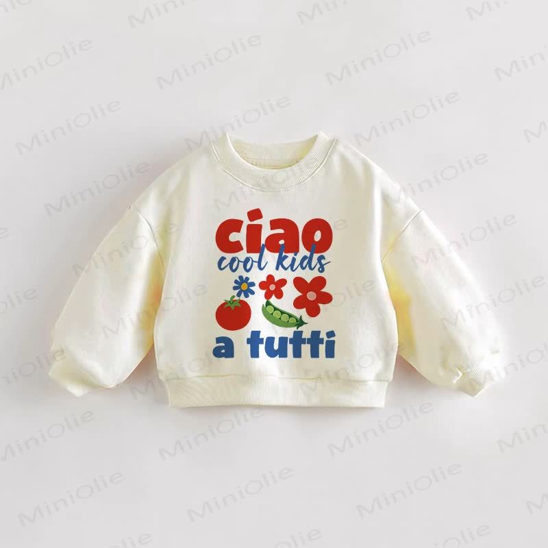 CIAO COOL KIDS A TUTTI幼児 クリーム スウェットシャツ - クリーム - 3～5歳 - image 1