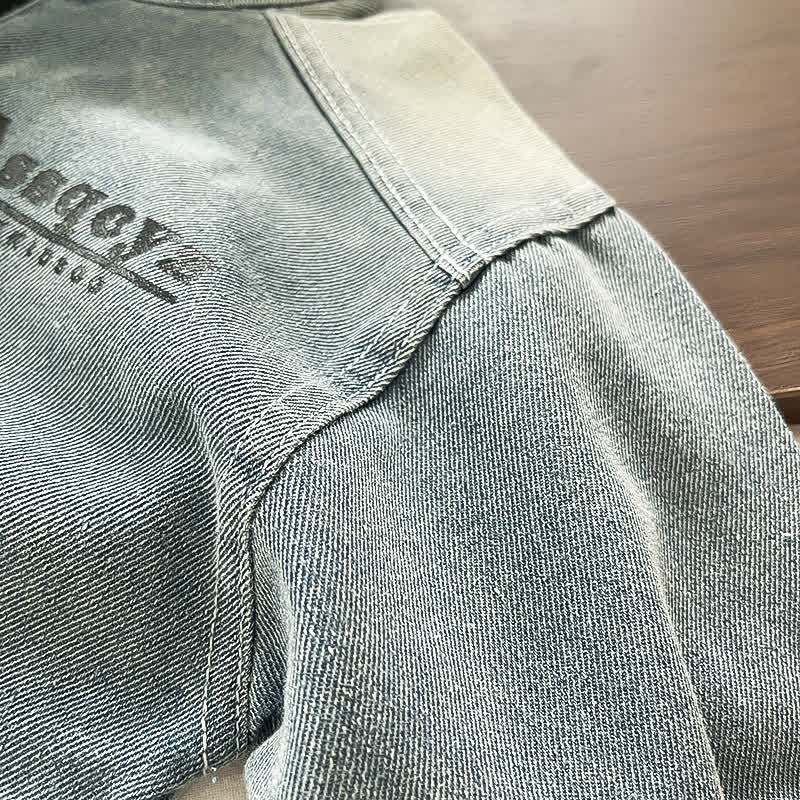 幼児男の子用ブルーデニムハーフジップトップス＆パンツ2点セット - image 6