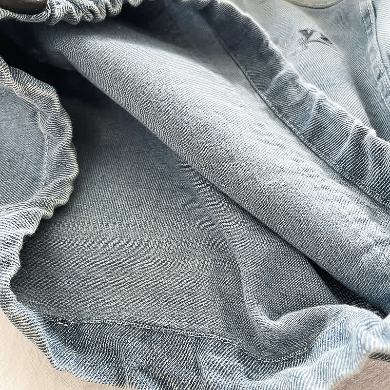 幼児男の子用ブルーデニムハーフジップトップス＆パンツ2点セット - image 8