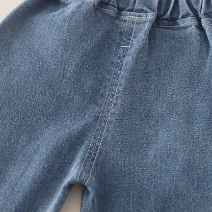 幼児用女の子向けチュールハート柄スウェットシャツとデニムパンツのツーピースセット - image 15