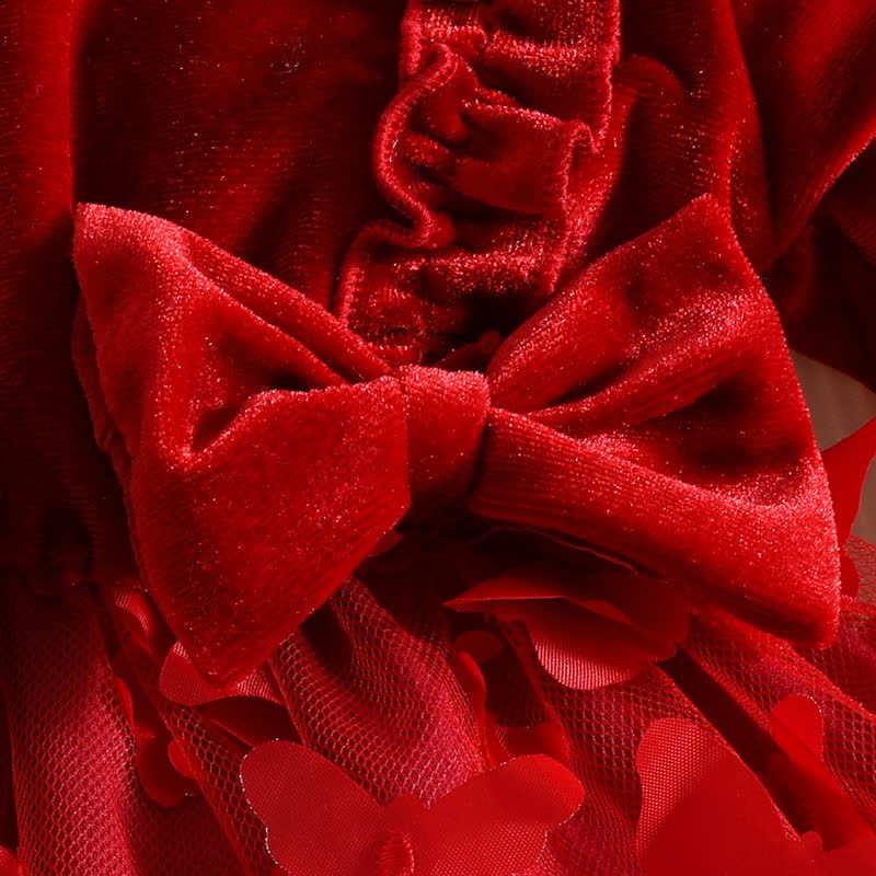 ベビーガール用ベルベットバタフライチュールDress - image 9
