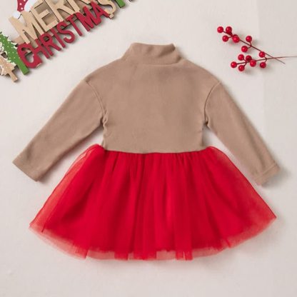 ベビーガール用タートルネックチュールクリスマスDress - image 4