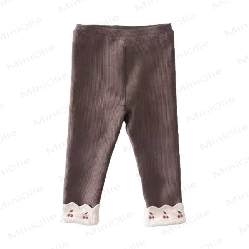 幼児用チェリーフリース裏地付きレギンス - image 5