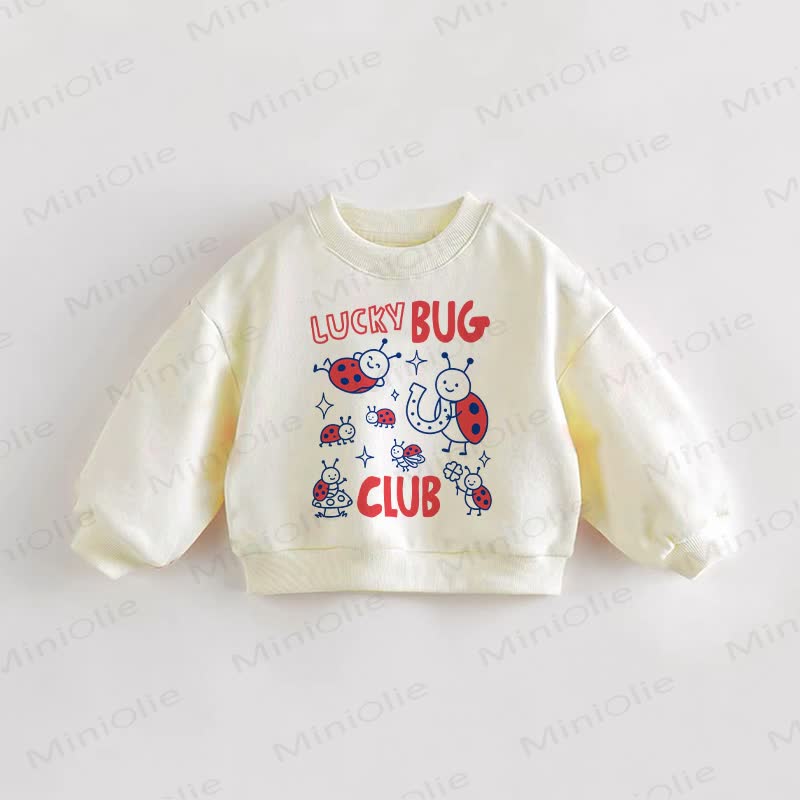 LUCKY BUG CLUB幼児用クリームスウェットシャツ - クリーム - 3～5歳 - image 1