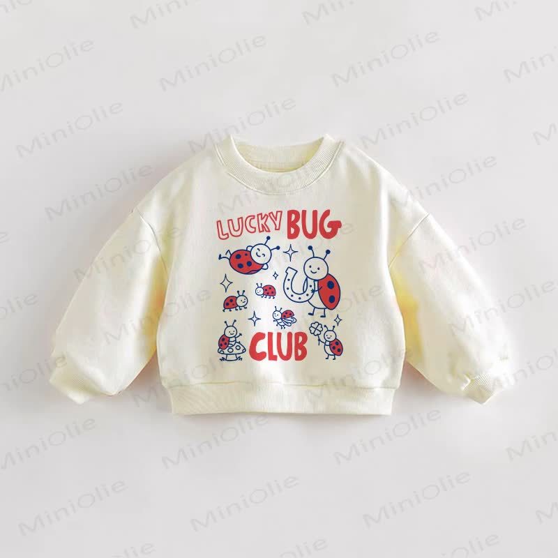 LUCKY BUG CLUB幼児用クリームスウェットシャツ - クリーム - 3～5歳 - image 1