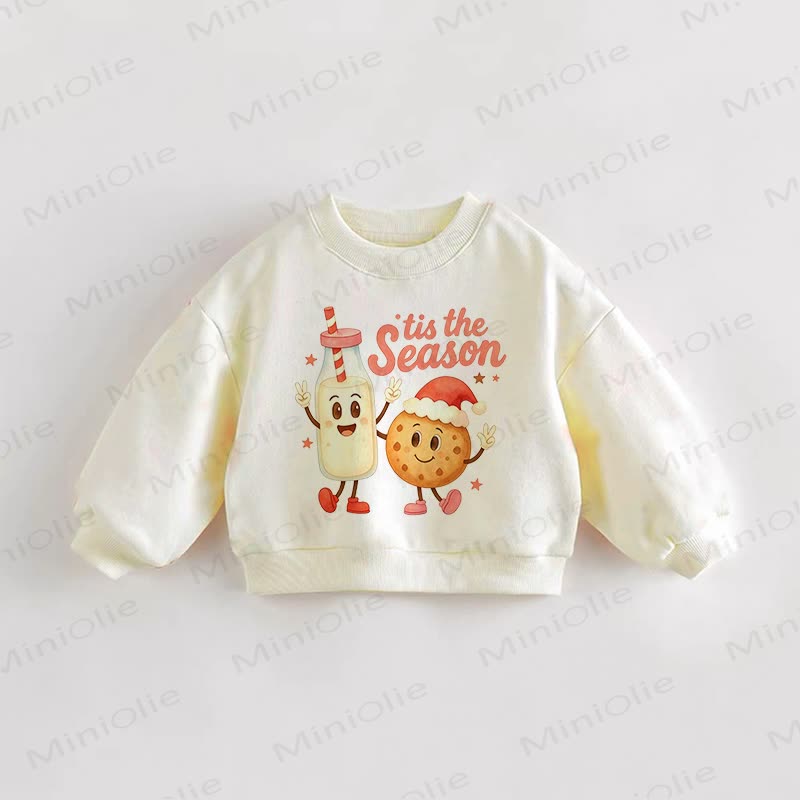 THE SEASON幼児用ミルククッキークリームスウェットシャツ - クリーム - 3～5歳 - image 1