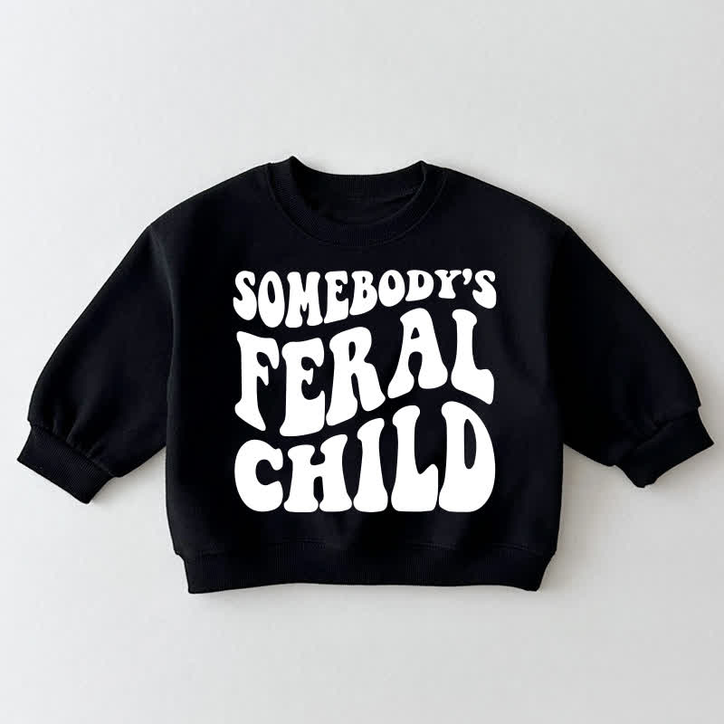 SOMEBODY'S FEDAL CHILDの子供 ベビー幼児用黒スウェットシャツ - 黒 - 3～5歳 - image 1