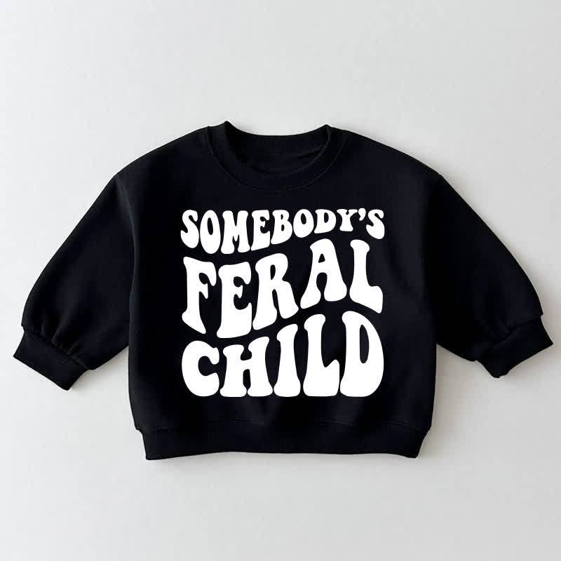 SOMEBODY'S FEDAL CHILDの子供 ベビー幼児用黒スウェットシャツ - 黒 - 3～5歳 - image 1