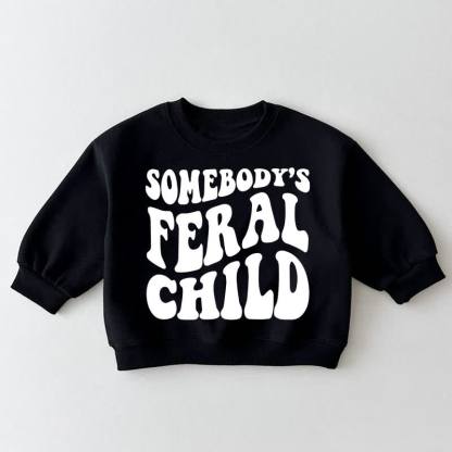 SOMEBODY'S FEDAL CHILDの子供 ベビー幼児用黒スウェットシャツ - 黒 - 3～5歳 - image 1