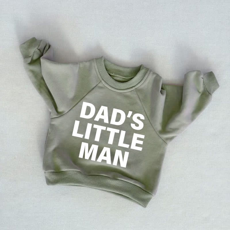 DAD'S LITTLE MANベビー幼児用 グレーグリーン スウェットシャツ - グレーグリーン - 3～5歳 - image 1