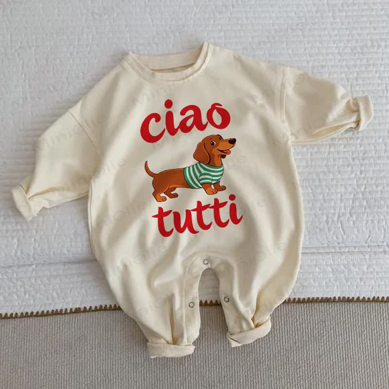 CIAO TUTTI幼児 ダシュント ベージュ ロンパース - ベージュ - 2～3歳 - image 1