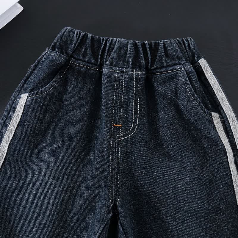 幼児男の子用ストライプトリムデニム3点セット - image 12