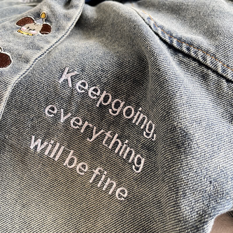 KEEP GOING EVERYTHING WILL BE FINE。幼児男の子用デニムタイシャツ2点セット - image 6