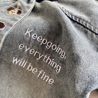 KEEP GOING EVERYTHING WILL BE FINE。幼児男の子用デニムタイシャツ2点セット - image 6