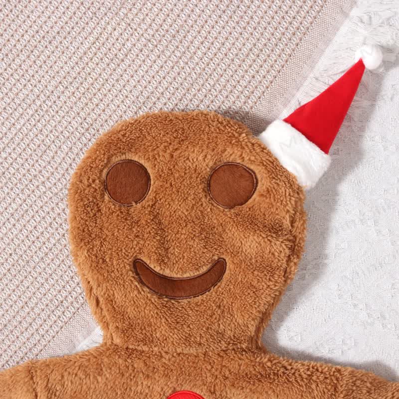 ベビー用ジンジャーブレッドフード付きぬいぐるみクリスマスロンパース - image 4