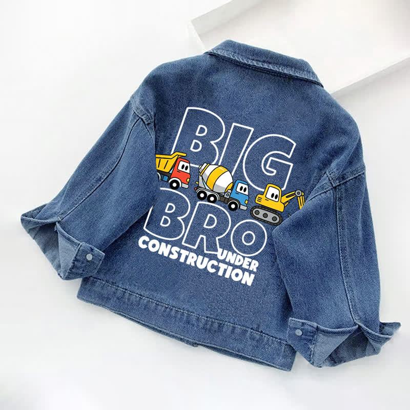BIG BRO UNDER CONSTRUCTION幼児用乗り物柄デニムジャケット - image 2