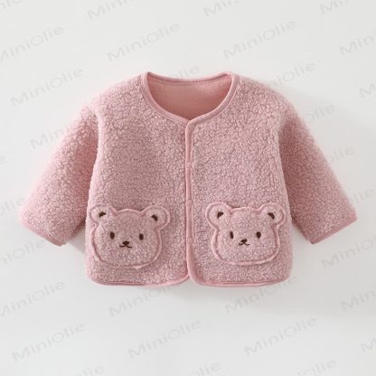 ベビーベアポケットフリースアウター - ピンク - 2～3歳 - image 3