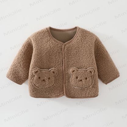 ベビーベアポケットフリースアウター - コーヒー - 2～3歳 - image 4