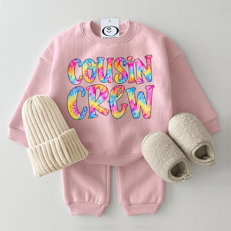 COUSIN CREWベビー用スウェットシャツ 2点セット - ピンク - 2～3歳 - image 1
