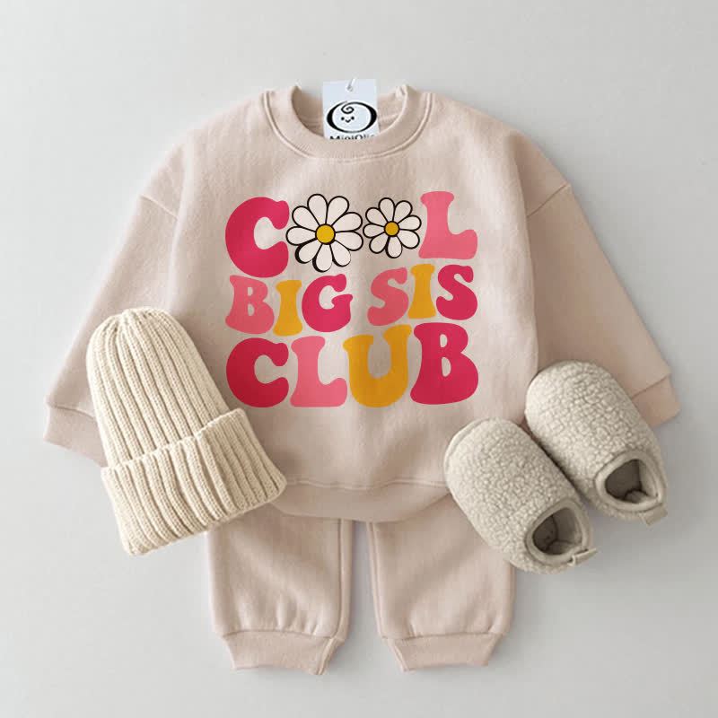 COOL BIG SIS CLUBベビースウェットシャツ 2点セット - ベージュ - 2～3歳 - image 2