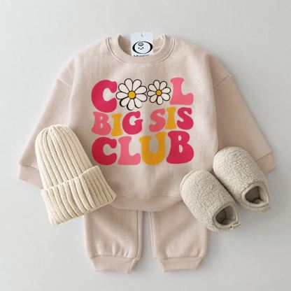 COOL BIG SIS CLUBベビースウェットシャツ 2点セット - ベージュ - 2～3歳 - image 2