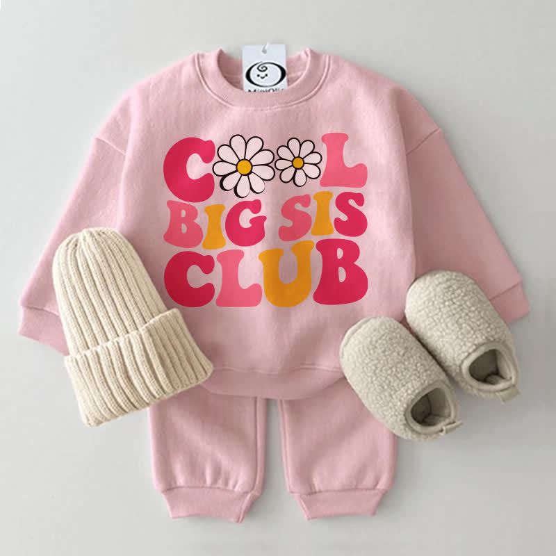 COOL BIG SIS CLUBベビースウェットシャツ 2点セット - ピンク - 2～3歳 - image 1