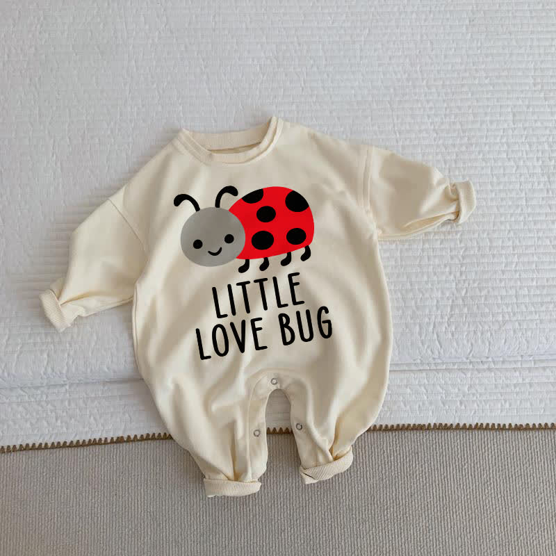 LITTLE LOVE BUG幼児用 昆虫柄 ベージュロンパース - ベージュ - 2～3歳 - image 1