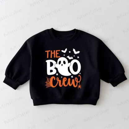  THE BOO CREW幼児用ゴースト＆コウモリ柄ブラックスウェットシャツ - 黒 - 3～5歳 - image 1