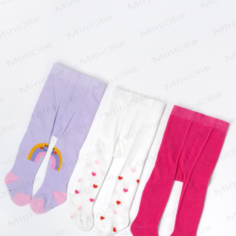 ベビー用ミックスプリント足つきレギンス 3枚セット - image 7