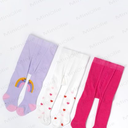 ベビー用ミックスプリント足つきレギンス 3枚セット - image 7