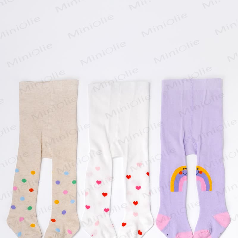 ベビー用ミックスプリント足つきレギンス 3枚セット - image 9