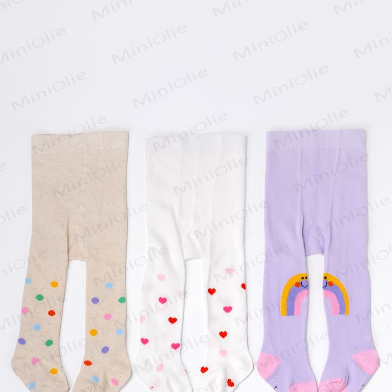 ベビー用ミックスプリント足つきレギンス 3枚セット - image 9