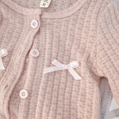 ベビー・幼児用女の子向けピンクのリボン付きニットカーディガンとチュールDressの2点セット - image 6
