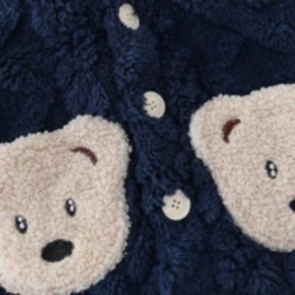 ベビー・幼児用 クマ柄ポケット付きフリースパジャマ 2点セット - image 6