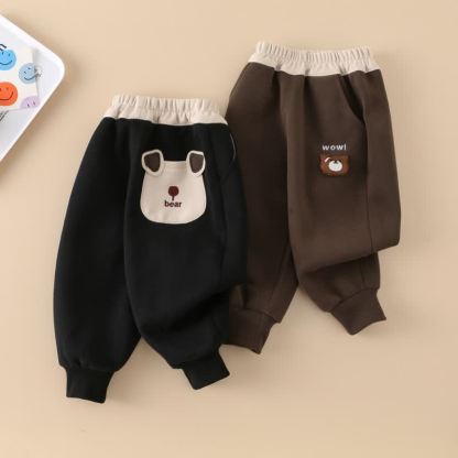 WOW!赤ちゃん幼児男の子用クマ柄パッチ付きジョガーパンツ - image 7