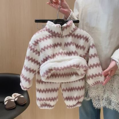 幼児用ジグザグシェルパジップジャケット＆パンツ2点セット - image 6