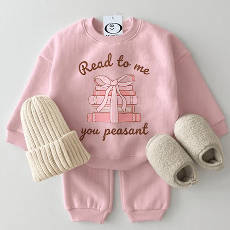 READ TO ME YOU PEASANTのスウェットシャツ2点セット - ピンク - 2～3歳 - image 1