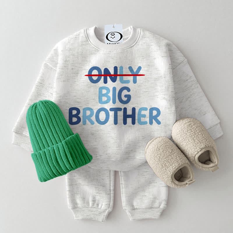 BIG BROTHERベビー ライトグレー スウェットシャツ 2点セット - ライトグレー - 2～3歳 - image 1