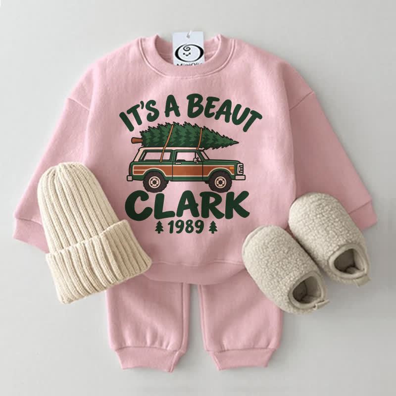 IT'S A BEAUT CLARK 1989ベビー スウェットシャツ 2点セット - ピンク - 2～3歳 - image 3
