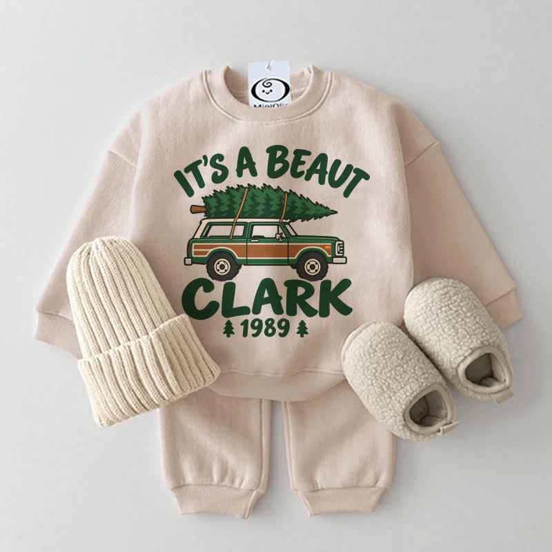 IT'S A BEAUT CLARK 1989ベビー スウェットシャツ 2点セット - ベージュ - 2～3歳 - image 2