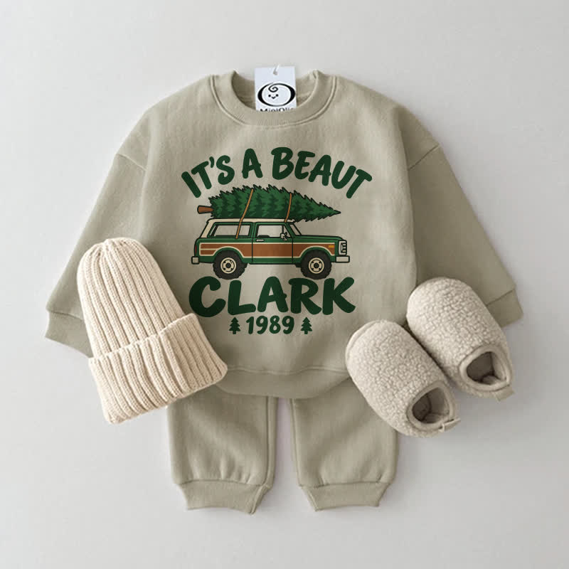 IT'S A BEAUT CLARK 1989ベビー スウェットシャツ 2点セット - グレーグリーン - 2～3歳 - image 1