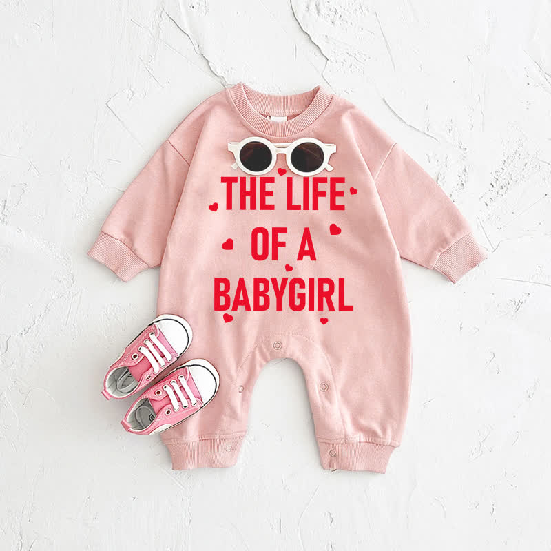 THE LIFE OF A BABYGIRL　ベビーピンクのロンパース - ピンク - 2～3歳 - image 1